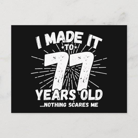 77 Jaar Oude Sarcastische Meme Leuk 77ste Verjaard Briefkaart (Voorkant)