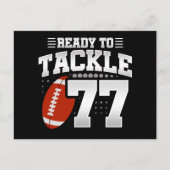 77 Jaar Oude Tackle Voetbal Feestje 77ste Verjaard Briefkaart (Voorkant)