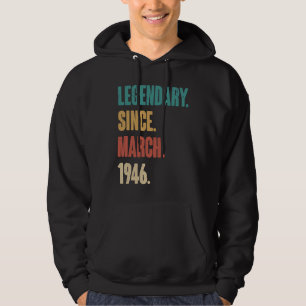 77 jaar oude Vintage 1946 Birthday 77th deco Hoodie