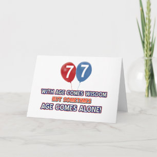 77 jaar oude wijsheid verjaardagsverjaardag design kaart