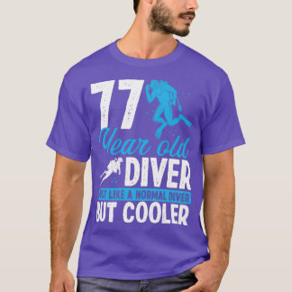 77 jaar Scuba Diving Diver Snorkel 77 verjaardag T-shirt