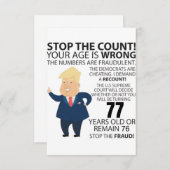77 jaar Trump Happy Birthday Cadeau Funny (Voorkant / Achterkant)