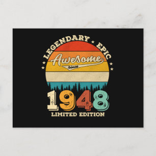 77 Jaar Verjaardag 1948 Geweldig 77ste Verjaardags Briefkaart