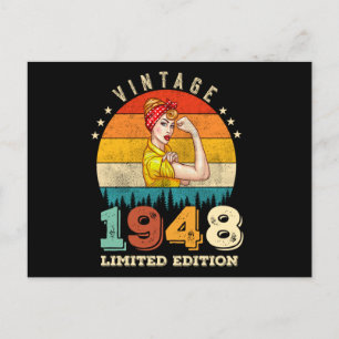 77 Jaar Verjaardag 1948 Vintage 77ste Verjaardag V Briefkaart