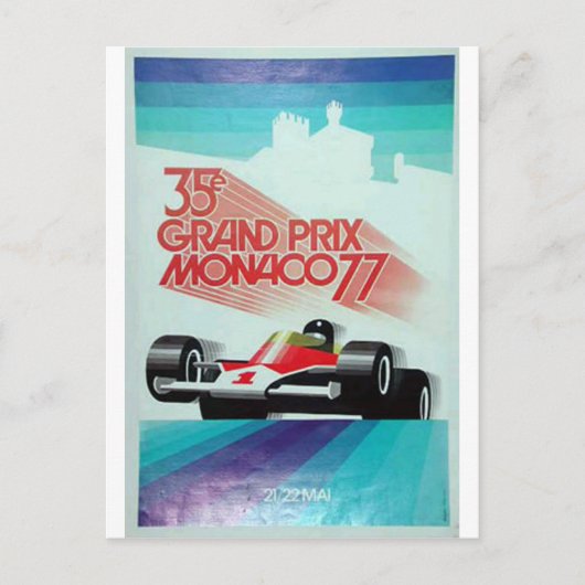 77 monoco grand prix briefkaart (Voorkant)