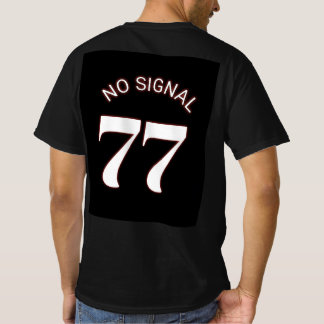 77 No Signal Minimal Streetwear Zwarte T-Shirt