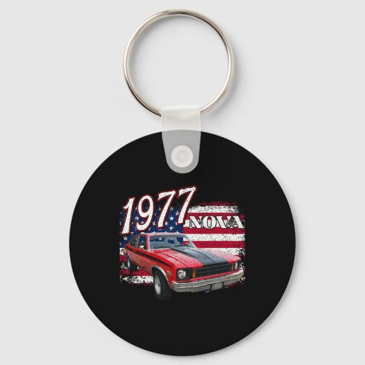77 Nova 2 SS 4th of July Amerikaans Sleutelhanger (Voorkant)
