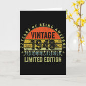 77 Year Old Birthday Gifts For Men December 1948 7 Kaart (Gele Bloem)