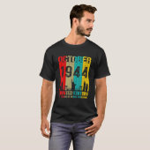 77 Years Old Birthday Vintage October 1944 Limited T-shirt (Voorkant volledig)