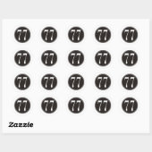 #77 Zwarte Cirkel Ronde Sticker (Vel)