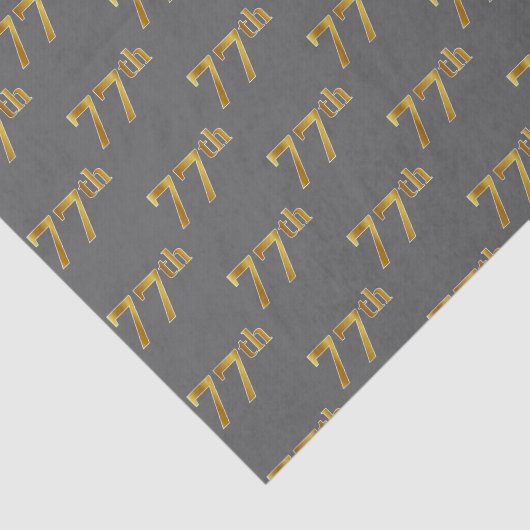 77e (77e) evenement grijs, Faux Gold Tissuepapier (Detail)