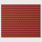 77e (77e) gebeurtenis Red, Faux Gold Cadeaupapier (Vlak)