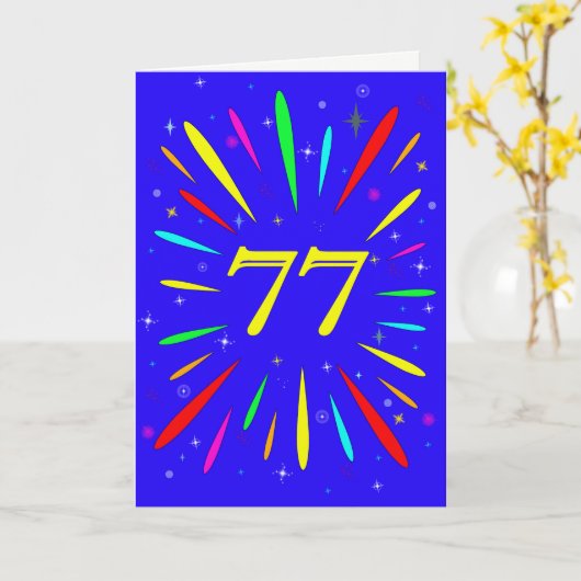 77e 'Birthday Explosion'-Kaart Kaart (Gele Bloem)