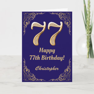 77e marineslauw en goudglitter-Lijst Kaart