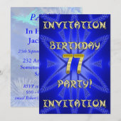 77e uitnodiging van de Birthday (Voorkant / Achterkant)