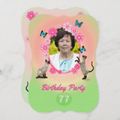 77e uitnodiging van de Birthday Party (Voorkant / Achterkant)