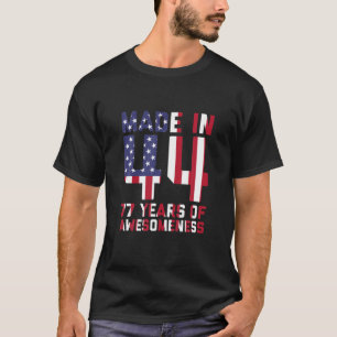 77e verjaardag Amerikaanse Mannen Vrouwen 77 jaar T-shirt