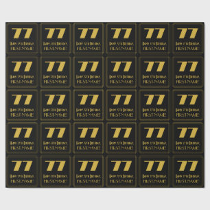 77e verjaardag - Art Deco geïnspireerde look "77"  Cadeaupapier