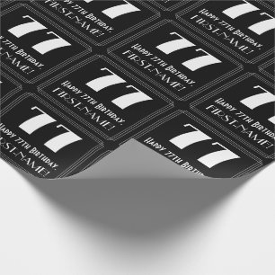 77e verjaardag - Art Deco geïnspireerde look "77", Cadeaupapier