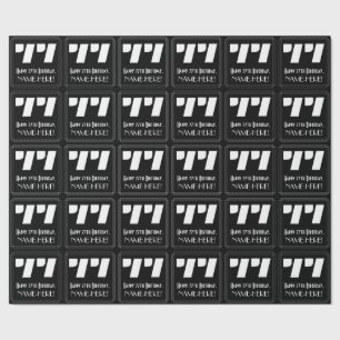 77e verjaardag: Art Deco Geïnspireerde look "77" e Cadeaupapier