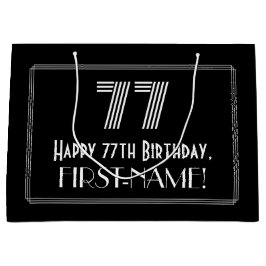 77e verjaardag — Art Deco Geïnspireerde look "77"  Groot Cadeauzakje