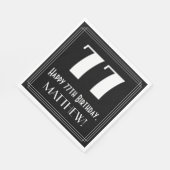 77e verjaardag ~ Art Deco Geïnspireerde look "77", Servet (Hoek)