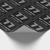 77e verjaardag: Art Deco geïnspireerde look "77" w Cadeaupapier (Hoek)