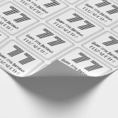 77e verjaardag: Art Deco geïnspireerde stijl "77" Cadeaupapier (Hoek)