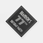 77e verjaardag: Art Deco Style + aangepaste naam Servet (Hoek)