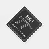 77e verjaardag: Art Deco Style + aangepaste naam Servet (Hoek)