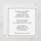 77e verjaardag: Art Deco Style met aangepaste naam Kaart (Achterkant)