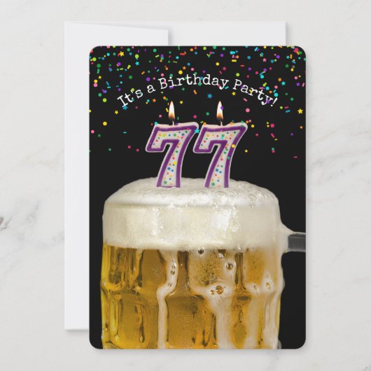 77e verjaardag Bierfeest Kaart (Voorkant)