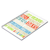 77e verjaardag cadeau Funny Countdown 77 jaar oude Notitieboek (Linkerzijde)