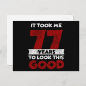 77e verjaardag deed me er goed uit zien briefkaart (Voorkant / Achterkant)