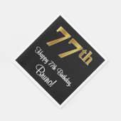 77e verjaardag ~ Elegante luxe Faux Gold look # Servet (Hoek)