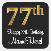 77e verjaardag - Elegante luxe Faux Gold look #