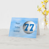 77e verjaardag golfkaart kaart (Gele Bloem)