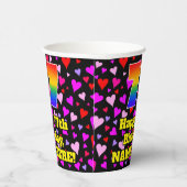 77e verjaardag: Het liefhebbende Kunstpatroon, Reg Papieren Bekers (Rechts)