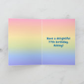 77e verjaardag: kleurrijke regenboog # 77, aangepa kaart (Binnen)