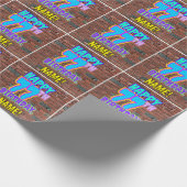 77e verjaardag: Leuk, Urban Graffiti geïnspireerd Cadeaupapier (Hoek)