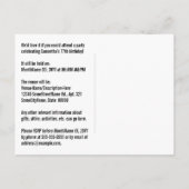 77e verjaardag - Leuk vuurwerk, Rainbow Look "77" Briefkaart (Achterkant)