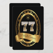 77e verjaardag, man verjaardagsfeestvrouw, elegant kaart (Voorkant / Achterkant)