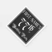 77e verjaardag Partij — Fancy Manuscript + de Naam Servet (Hoek)