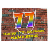 77e verjaardag: Plezier, op graffiti geïnspireerde Groot Cadeauzakje (Achterkant)