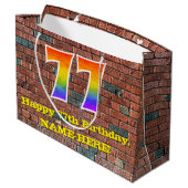 77e verjaardag: Plezier, op graffiti geïnspireerde Groot Cadeauzakje (Achterkant Gekanteld)