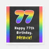 77e verjaardag: Regenboogspectrum # 77, Aangepaste Servet (Voorkant)