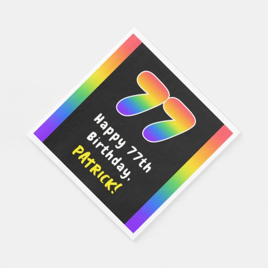 77e verjaardag: Regenboogspectrum # 77, Aangepaste Servet (Hoek)