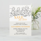 77e verjaardag uitnodigingen Save the date Diner (Staand voorkant)