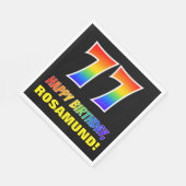 77e verjaardag: Vet, Vun, Eenvoudig, Regenboog 77 Servet (Hoek)