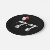 77e verjaardagsballonnen papieren bordje (Gekanteld)